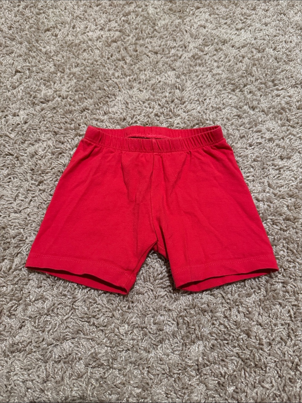 Girls Red Athletic Lounge Shorts
